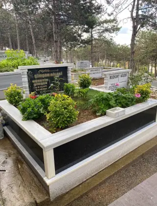Çift kişilik granit mezar modeli 1